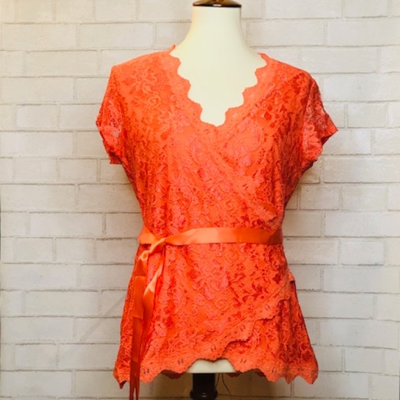 Maurices Tops - Maurice Lace Orange Top
